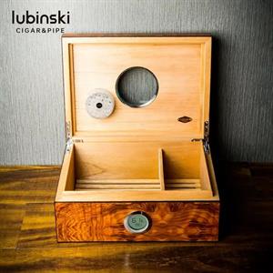 Lubinski Masif Sedir Camlı Humidor Puro Kutusu 50s