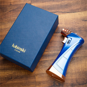 Lubinski New Design Çok Fonksiyonlu Tek Torch Büyük Masa Tipi Puro Çakmağı Blue