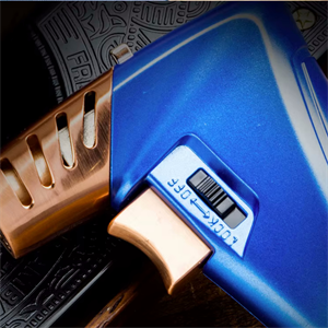 Lubinski New Design Çok Fonksiyonlu Tek Torch Büyük Masa Tipi Puro Çakmağı Blue