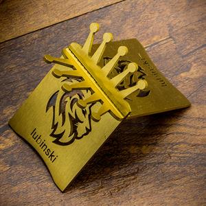 Lubinski New Lion Özel İşleme Motifli Puro Sehpası Gold Lion-2
