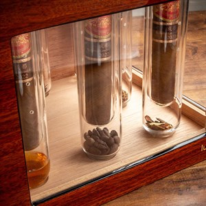 Lubinski Özel Seri Puro Aromalandırıcı Camlı Işıklı Humidor Puro Kutusu 140s