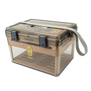 Lubinski Plexi -Sedir Şeffaf Puro Kutusu Humidor 100s