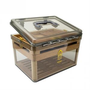 Lubinski Plexi -Sedir Şeffaf Puro Kutusu Humidor 100s