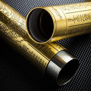 Lubinski Puro Saklama Silindiri Çelik Tüp Kılıf Gold İşleme(60 Ring)