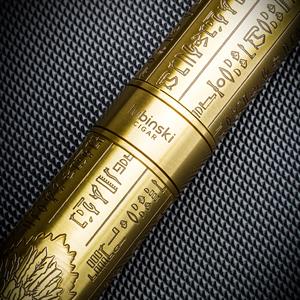 Lubinski Puro Saklama Silindiri Çelik Tüp Kılıf Gold İşleme(60 Ring)