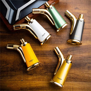 Lubinski Retro Tek Torch Masa Tipi Puro Çakmağı Sarı