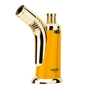 Lubinski Retro Tek Torch Masa Tipi Puro Çakmağı Sarı