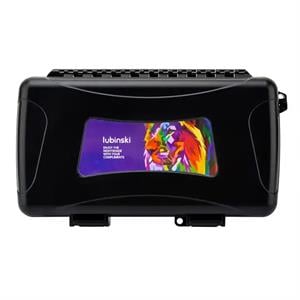 Lubinski Seyahat Puro Kutusu Humidor Kırılmaz Plastik Siyah Lion Logo 5s