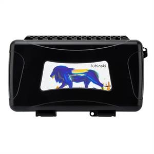 Lubinski Seyahat Puro Kutusu Humidor Kırılmaz Plastik Siyah Lion 5s