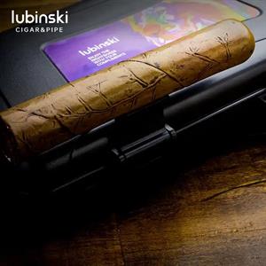 Lubinski Seyahat Puro Kutusu Humidor Kırılmaz Plastik Siyah Lion Logo 5s