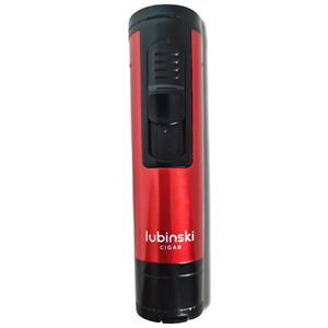 Lubinski Tek Torch Sehpalı Delicili Puro Çakmağı Siyah-Kırmızı