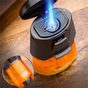 Lubinski Yeni Seri Basic Tek Torch Sehpalı Puro Çakmağı Yeşil