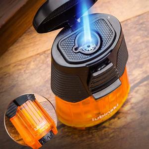 Lubinski Yeni Seri Basic Tek Torch Sehpalı Puro Çakmağı Siyah