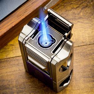 Lubinski Yeni Seri Dahili V-Cutter Delicili ve İğneli Puro Çakmağı Gold