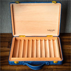 Lubinski Yeni Seri Deri Humidor El Çantası Puro Kutusu 20s Siyah