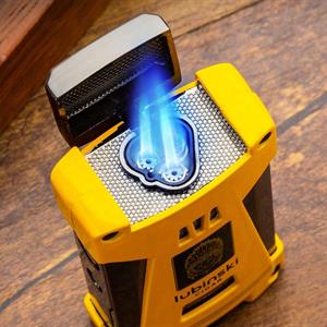 Lubinski Yeni Seri Sehpalı Çift Delicili Üç Torch Puro Çakmağı Gunmetal