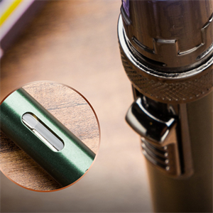 Lubinski Yeni Seri Slim Tek Torch Delicili Ve İğneli Puro Çakmağı Gunmetal