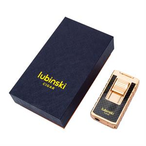 Lubinski Yeni Stil Delicili Çift Torch Puro Çakmağı Gold