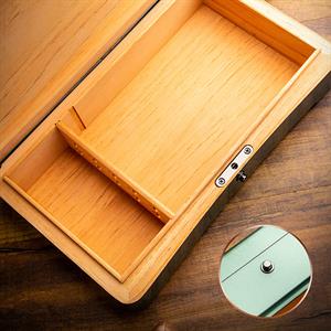 Lubinski Yeni Stil Slim Puro Kutusu Humidor Lake Yeşil 12s
