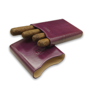 Montes Gerçek Deri El Yapımı Puro Kılıfı Dörtlü (55 Ring) Varsovia