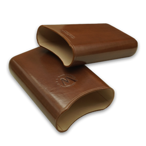 Montes Gerçek Deri El Yapımı Puro Kılıfı Üçlü (65 Ring) Roma