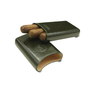 Montes Gerçek Deri El Yapımı Puro Kılıfı Üçlü (52 Ring) Jaen