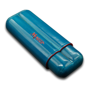 Montes Gerçek Deri El Yapımı Puro Kılıfı İkili (52 Ring) Ocean