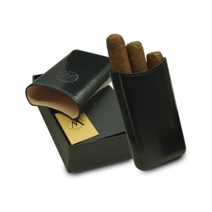 Montes Gerçek Deri El Yapımı Puro Kılıfı Üçlü (52 Ring) Londres