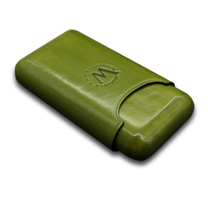 Montes Gerçek Deri El Yapımı Puro Kılıfı Üçlü (52 Ring) Grass