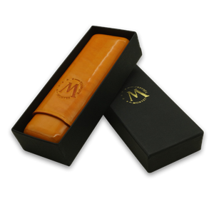 Montes Gerçek Deri El Yapımı Puro Kılıfı İkili (52 Ring) Amsterdam