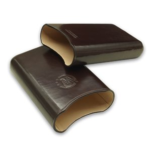 Montes Gerçek Deri El Yapımı Puro Kılıfı Üçlü (65 Ring) Viena