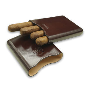 Montes Gerçek Deri El Yapımı Puro Kılıfı Dörtlü (55 Ring) Viena