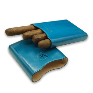 Montes Gerçek Deri El Yapımı Puro Kılıfı Dörtlü (55 Ring) Atenas