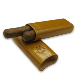 Montes Gerçek Deri El Yapımı Puro Kılıfı İkili (52 Ring) Munich