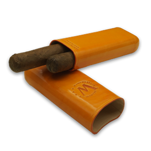 Montes Gerçek Deri El Yapımı Puro Kılıfı İkili (52 Ring) Amsterdam