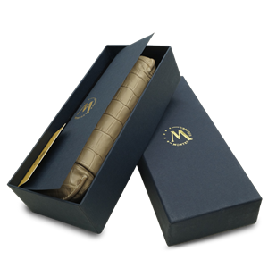 Montes Gerçek Deri El Yapımı Puro Kılıfı İkili (60 Ring) Croco Piedra