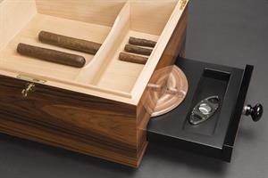 Morici Collection Italy Handmade Çekmeceli Küllüklü Humidor Puro Kutusu Sandık- Opera Collection- Tobacco Leaf