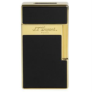 S.T. Dupont Biggy Golden Shiny Black Lacquer Lighter 25002
