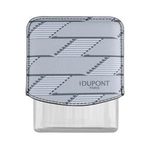 S.T. Dupont Coated Canvas Monogram Parlak Gri Deri Cigarillo Kılıfı 183180