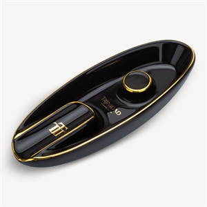 Trinidad Tekli Kayık Seramik Puro Küllüğü Siyah