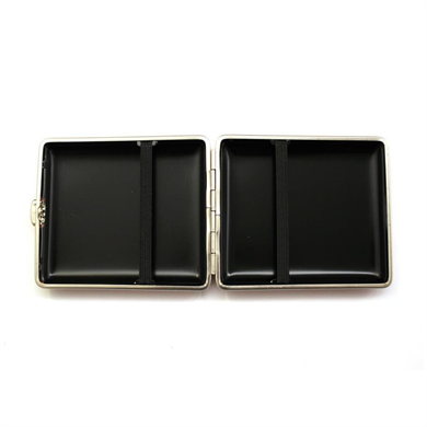 Vom Hofe Germany Deri Kısa Sigara Tabakası 18li (Krom/Croco Kırmızı)