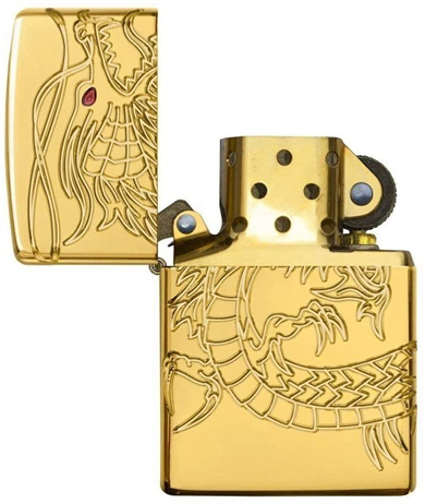 Zippo Armor Gold Plated Asian Dragon Çakmak
