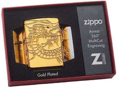 Zippo Armor Gold Plated Asian Dragon Çakmak
