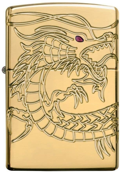 Zippo Armor Gold Plated Asian Dragon Çakmak
