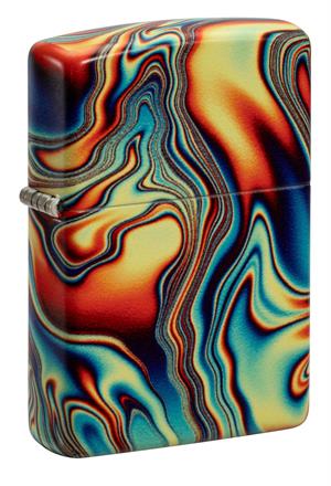 Zippo Glow In The Dark Colorful Swirl Pattern Çakmak