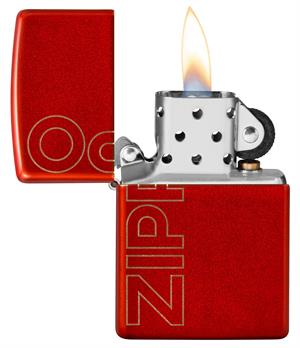Zippo Metallic Red Logo Design Çakmak