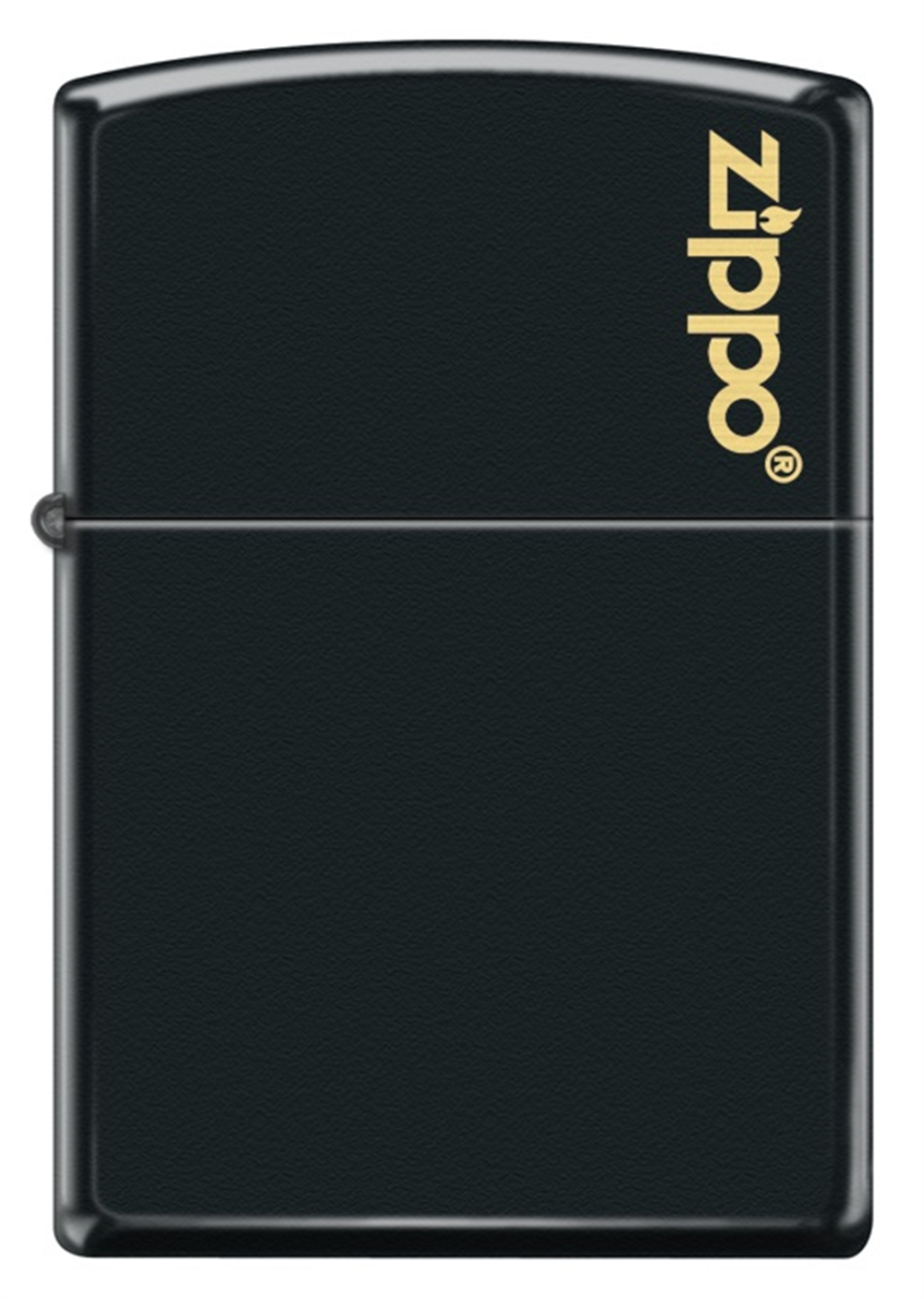 Zippo Black Matte Side Logo Çakmak ZİPPO Klasik Zippo / Regular