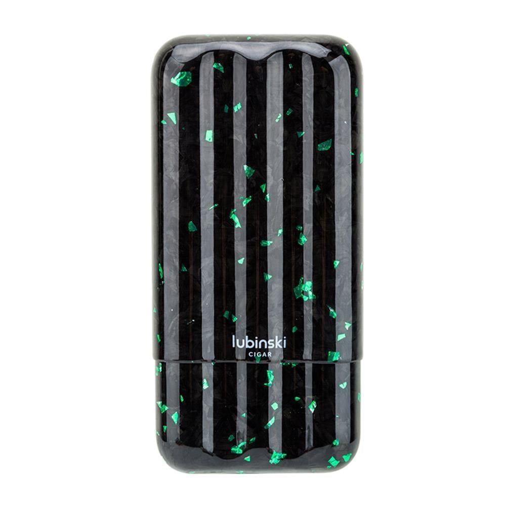 Lubinski CarbonFiber Puro Kılıfı Siyah-Yeşil 3lü (60Ring)
