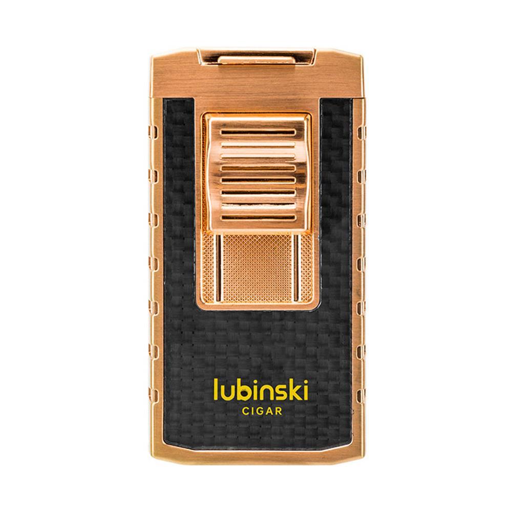 Lubinski Yeni Stil Delicili Çift Torch Puro Çakmağı Gold