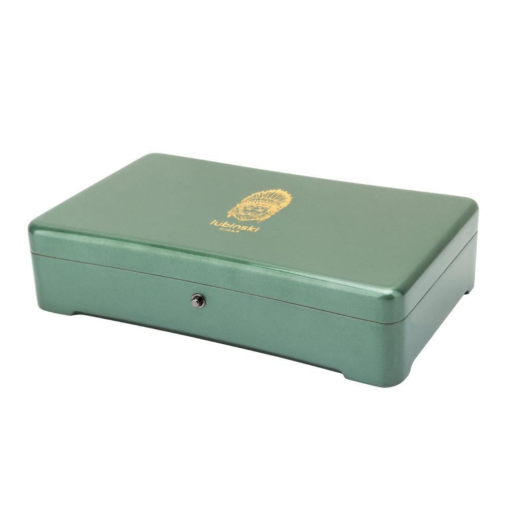 Lubinski Yeni Stil Slim Puro Kutusu Humidor Lake Yeşil 12's
